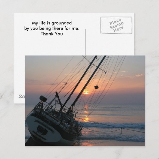 gekörnt postkarte (Vorne/Hinten)