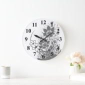 Gekratztes Blut Große Wanduhr (Zuhause)