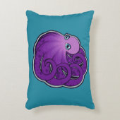 Gekräuselte lila gepunktete Kraken-Tinte, die Dekokissen (Vorderseite(Vertikal))