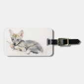 Gekräuselter arabischer Wolf-Welpe 2009 Gepäckanhänger (Vorderseite horizontal)