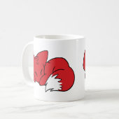 Gekräuselter SchlafenFox Kaffeetasse (Vorderseite Links)