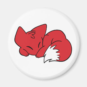 Gekräuselter SchlafenFox Magnet