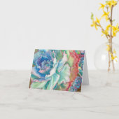 Gekräuseltes Echeveria Aquarell durch DLB Karte (Gelbe Blume)