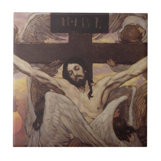 Gekreuzigter Christus Fliese (Vorderseite)
