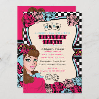 Gekreuzt, Button-up, Rock-A-Billy Einladung