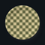 Gekreuzte Armee Grün und Khaki Pappteller<br><div class="desc">Abstrakte Digitalkunst von Heeregrünen und Khaki Quadraten in einer karierten Formation.</div>