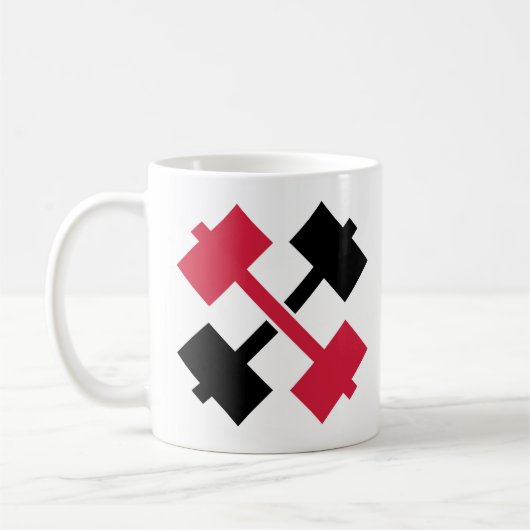 Gekreuzte Barbells Kaffeetasse (Links)