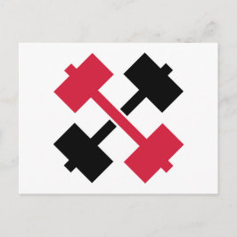 Gekreuzte Barbells Postkarte