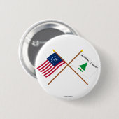 Gekreuzte Bennington- und Button (Vorne & Hinten)