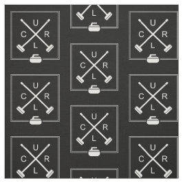 Gekreuzte Besen, die das Gewebe - Schwarzweiss Stoff