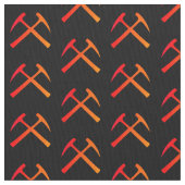 Gekreuzte Felsen-Hämmer Stoff (Nahaufnahme)