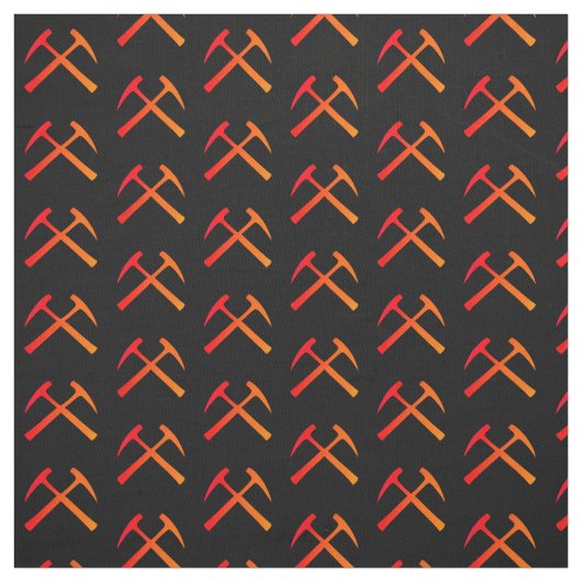 Gekreuzte Felsen-Hämmer Stoff (Muster)