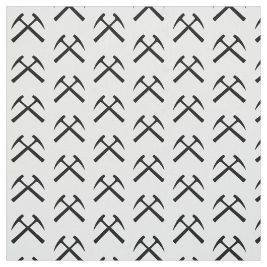 Gekreuzte Felsen-Hämmer Stoff (Muster)