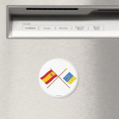 Gekreuzte Flaggen Spaniens und der Kanarischen Ins Magnet (In Situ (Geschirrspüler))