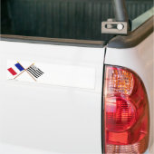 Gekreuzte Flaggen von Frankreich und von Bretagne Autoaufkleber (Auf Lkw)