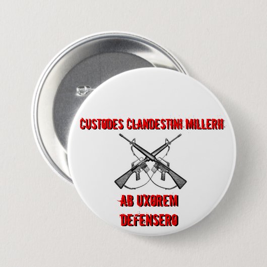 Gekreuzte Gewehre, Custodes Clandestini Millerii,… Button (Vorne & Hinten)
