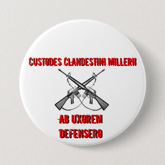 Gekreuzte Gewehre, Custodes Clandestini Millerii,… Button (Vorderseite)
