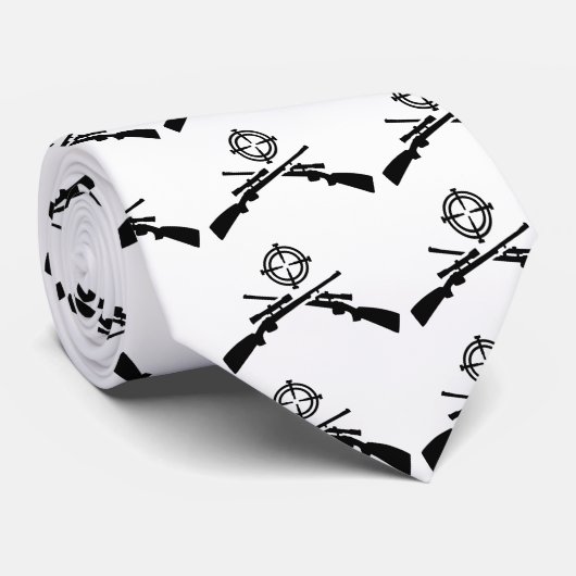 Gekreuzte Gewehrfadenkreuze Krawatte (Gerollt)