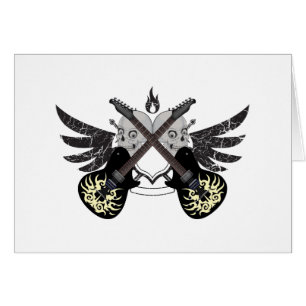 Gekreuzte Gitarren und Schädel