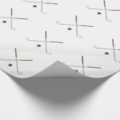 Gekreuzte Golfclubs Geschenkpapier (Ecke)