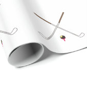 Gekreuzte Golfclubs Geschenkpapier (Rolleneckpunkt)