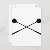gekreuzte Golfschläger Postkarte (Vorne/Hinten)