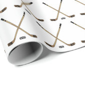 Gekreuzte Hockey-Stöcke und Kobold Geschenkpapier (Rolleneckpunkt)