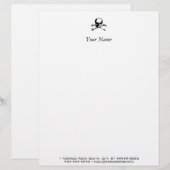 Gekreuzte Knochen Briefbogen (Vorne/Hinten)