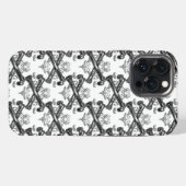 Gekreuzte Knochen-Filigran iPhone Hülle (Rückseite (Horizontal))