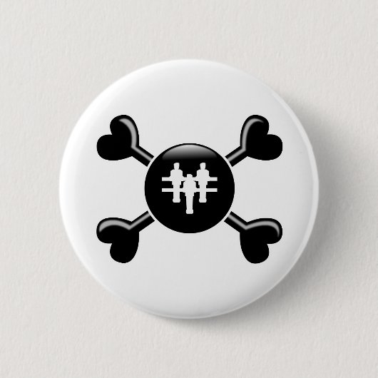 Gekreuzte Knochen Foosball Button (Vorderseite)