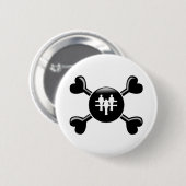 Gekreuzte Knochen Foosball Button (Vorne & Hinten)