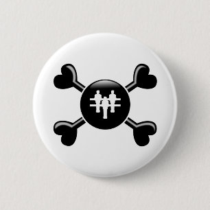 Gekreuzte Knochen Foosball Button