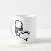 Gekreuzte Knochen Kaffeetasse (Vorderseite Links)