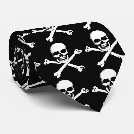 gekreuzte Knochen Krawatte (Gerollt)