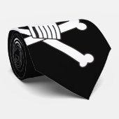 Gekreuzte Knochen Krawatte (Gerollt)