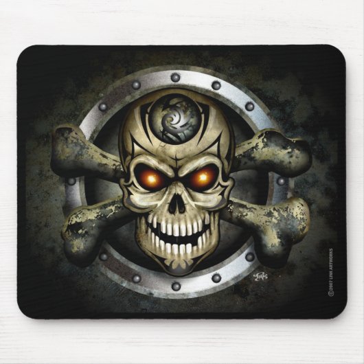 GEKREUZTE KNOCHEN Mausunterlage Mousepad (Vorne)