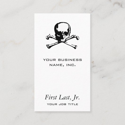 Gekreuzte Knochen Visitenkarte (Vorderseite)