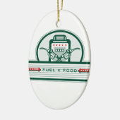 Gekreuzte Kraftstoffdüse-Gas-Pumpe Retro Keramikornament (Links)