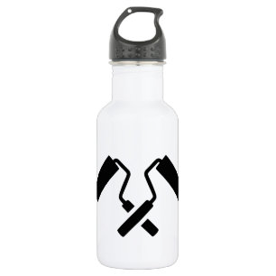 Gekreuzte Malerrollen Trinkflasche