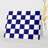 Gekreuzte Marine und Weiß Karte (Gelbe Blume)