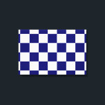 Gekreuzte Marine und Weiß Leinwanddruck<br><div class="desc">Cooles, schlichtes Marinemuster und weißes kariertes Muster besteht aus Reihen abwechselnd weißer und dunkelblauer Quadrate. Fühlen Sie sich frei, um das Produkt zu Ihrem eigenen machen. Digitales 9000 x 6000 Pixel Bild. Copyright ©2013 Claire E. Skinner, Alle Rechte vorbehalten. Um dieses Design auf anderen Artikeln zu sehen, klicken Sie auf...</div>