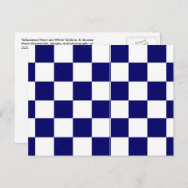 Gekreuzte Marine und Weiß Postkarte (Vorne/Hinten)