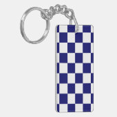 Gekreuzte Marine und Weiß Schlüsselanhänger (Vorderseite links)