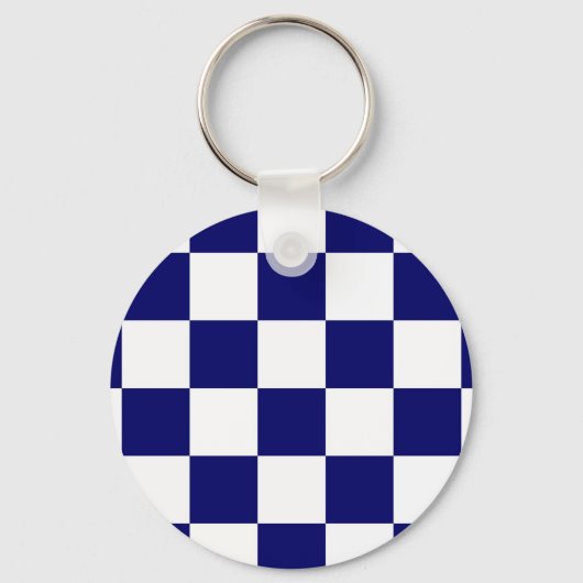 Gekreuzte Marine und Weiß Schlüsselanhänger (Vorderseite)