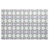 Gekreuzte pastellblaue Blumenmohnchen Stoff (Fat Quarter (45,7 x 55,9 cm))