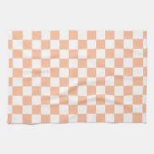 Gekreuzte Quadrate für orange-weiße geometrische F Geschirrtuch (Horizontal)