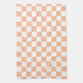 Gekreuzte Quadrate für orange-weiße geometrische F Geschirrtuch (Vertikal)