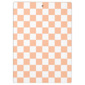 Gekreuzte Quadrate für orange-weiße geometrische F Klemmbrett (Rückseite)