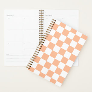 Gekreuzte Quadrate für orange-weiße geometrische F Planer