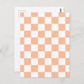 Gekreuzte Quadrate für orange-weiße geometrische F Postkarte (Vorne/Hinten)